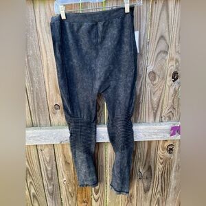 👗Ultra Flirt moto ribbed plus size leggings